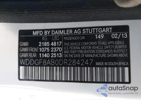 2013 Mercedes-Benz C 300 Sport 4Matic from USA, damaged, VIN WDDGF8AB0DR284247